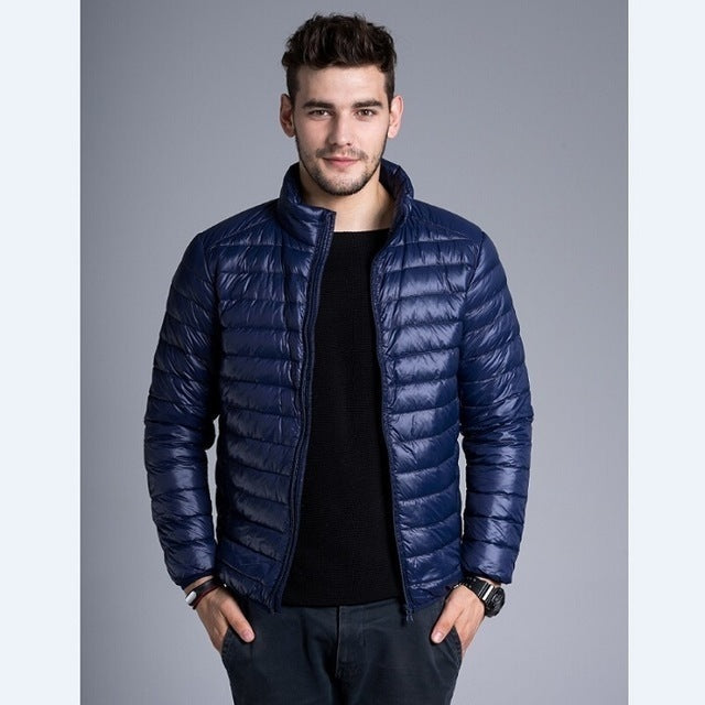 Mens Parkas Jacket Outwear Puffer Jacket Top Zip Up Solid Winter jacket