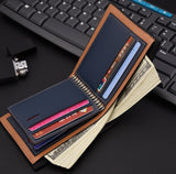 Mens PU Leather Minimalist Bifold Wallets For Men RFID Blocking Slim Mens Wallet