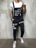 Men's Braces Ripped Jeans Jumping Suit Men Pants