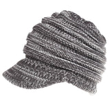 Ponytail Beanie Hat Knitted High Warm Winter Women Tail Skullies