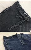 Ladies High Waist Fringed Colombian Style Skinny Jeans