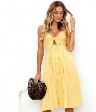 Women Summer Dresses Sleeveless Backless Strap Long Close-fitting Sheath Female