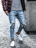 Men's jeans Pant new hole pants Denim Style trousers