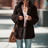 Women's faux fur jacket women's overcoat