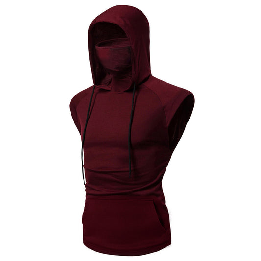 Summer Men's Personality Ninja Suit Hooded Vest Mission Vest for Men Summer