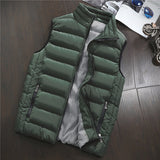 Men's Warm Padded Cotton Vest Waistcoat Autumn Coat Sleeveless Jacket Top