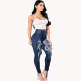 Womens Skinny High Waist ripped Jeans Pants Ladies Denim Slim Fit Pants