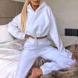 Womens Jogging Suits For  2 Piece Sweatsuits Tracksuits Sexy Long Sleeve Hoodie Casual Fitness Sportswear