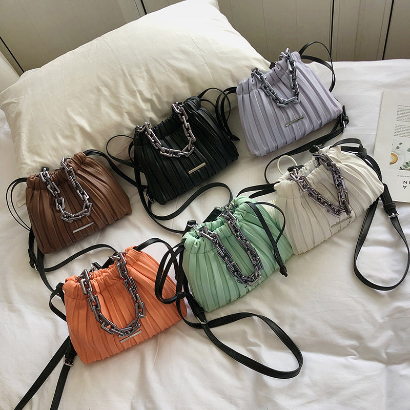 Elegant Crossbody Bag with Spacious Interior Drawstring Bucket Shoulder Purse