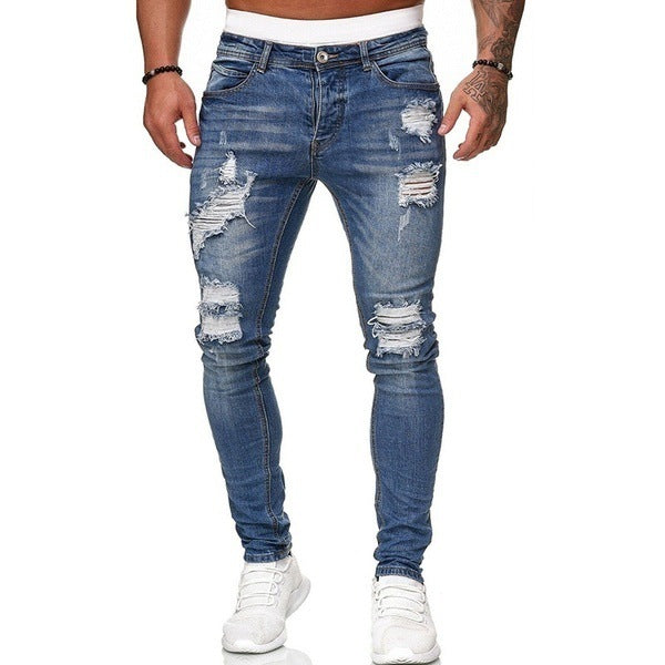 Mens Fashion StreetWear Jeans Skinny Jeans Men Vintage  Denim Trouser Mens Casual Slim Fit Pencil Denim Pants