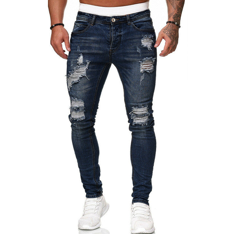 Mens Fashion StreetWear Jeans Skinny Jeans Men Vintage  Denim Trouser Mens Casual Slim Fit Pencil Denim Pants