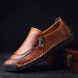 Mens Shoes Casual Breathable Flat Peas Shoes Outdoor Non-slip Driving Shoes