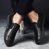 Mens Shoes Casual Breathable Flat Peas Shoes Outdoor Non-slip Driving Shoes