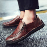 Mens Shoes Casual Breathable Flat Peas Shoes Outdoor Non-slip Driving Shoes