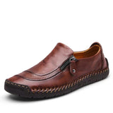 Mens Shoes Casual Breathable Flat Peas Shoes Outdoor Non-slip Driving Shoes