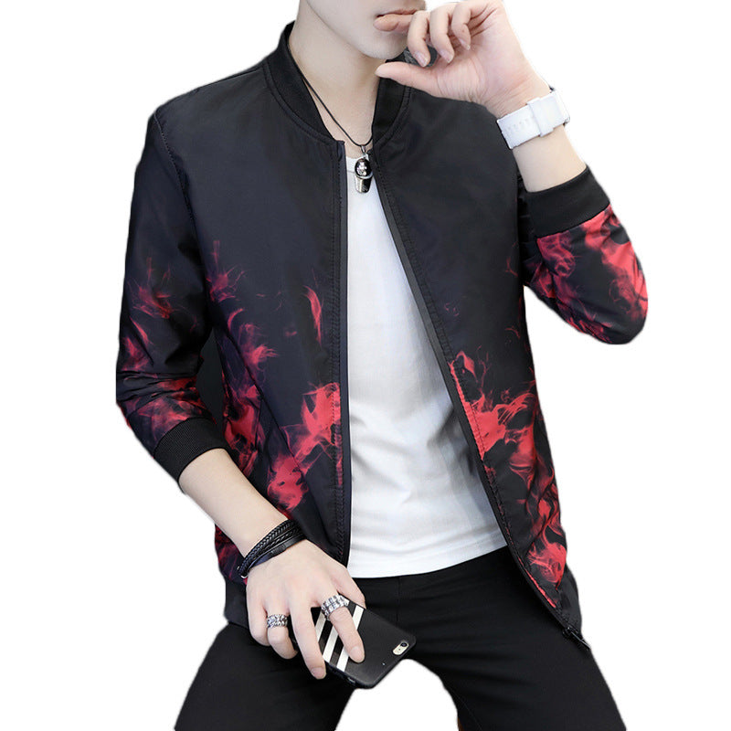 Mens Cultivate One's Morality Collar Printed Jackets