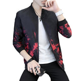 Mens Cultivate One's Morality Collar Printed Jackets