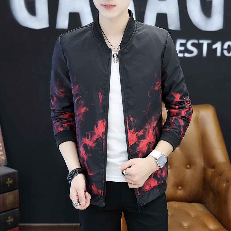 Mens Cultivate One's Morality Collar Printed Jackets