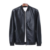 Mens Faux Leather Casual jacket leisure Fashion SlimFit Jacket
