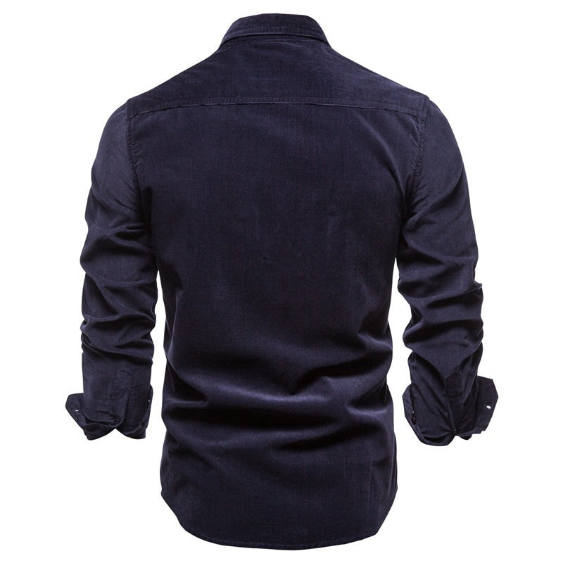 Mens Fashion Shirts For Men Wear Shirt College Tops Longsleeve Blue