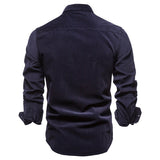 Mens Fashion Shirts For Men Wear Shirt College Tops Longsleeve Blue
