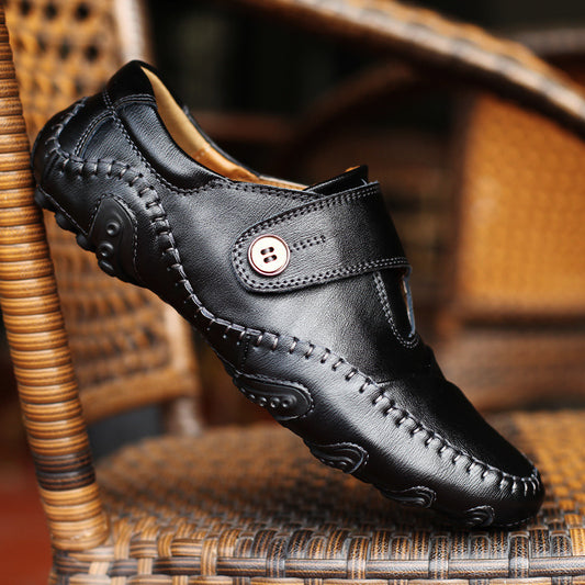Mens Leather Casual Shoes Comfortable Fashion Sneakers Loafers Lightweight Dress Walking Driving Shoes for Men