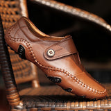 Mens Leather Casual Shoes Comfortable Fashion Sneakers Loafers Lightweight Dress Walking Driving Shoes for Men