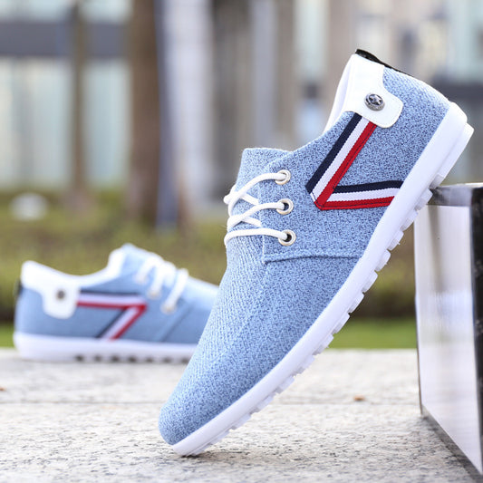 Men'S Soft-Soled Canvas Shoes, Sports And Leisure Old American Cloth Shoes, Peas