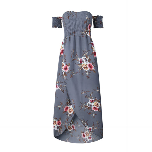Womens long dress women Off shoulder beach summer dresses
