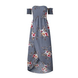 Womens long dress women Off shoulder beach summer dresses