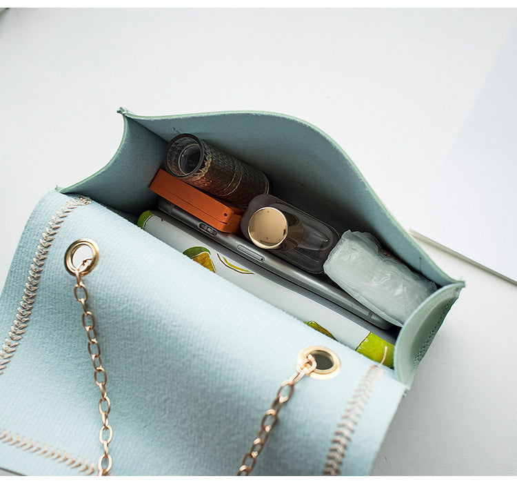 Womens Shoulder Bag High Quality Pu Lock Chain Diagonal Bag