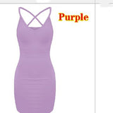 Multi colour Bodycon Mini Dress With Spaghetti Straps
