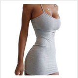 Multi colour Bodycon Mini Dress With Spaghetti Straps
