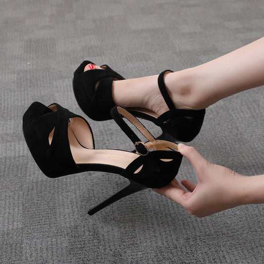 Women High Heels Fish Mouth Sandals