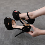 Women High Heels Fish Mouth Sandals
