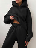 Women Two-piece Set Outfit Hoodie-Pant Large Tracksuit