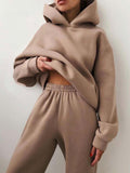 Women Two-piece Set Outfit Hoodie-Pant Large Tracksuit