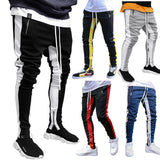 Men's Fashion Strappy Trousers Trousers Zippered Sports Trousers
