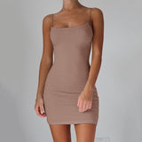 Multi colour Bodycon Mini Dress With Spaghetti Straps