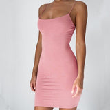 Multi colour Bodycon Mini Dress With Spaghetti Straps