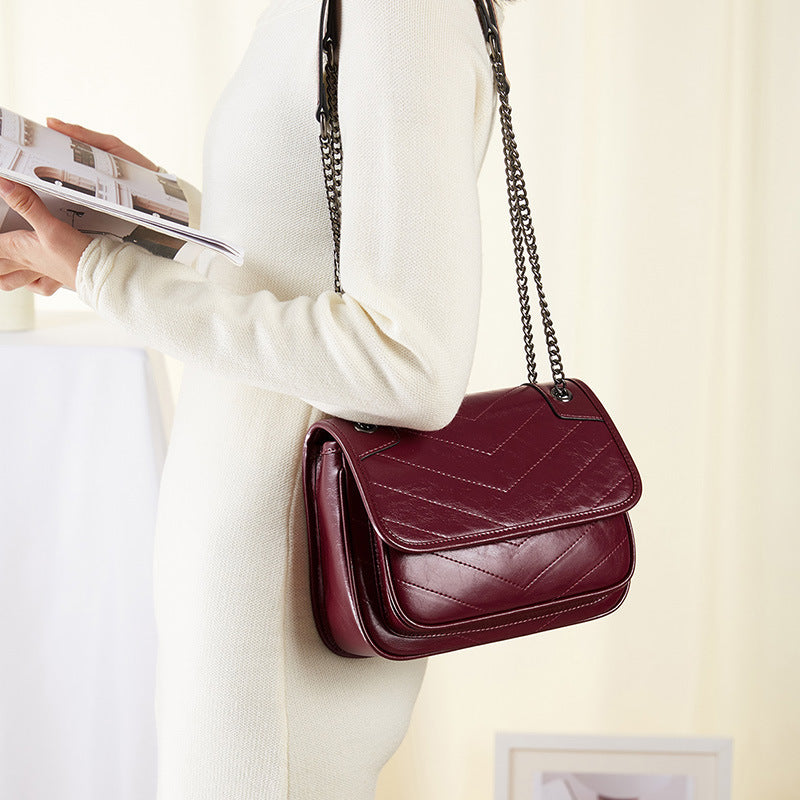 Women Fashion Purse cowhide Shoulder Bag Women
