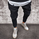 Mens Jeans Pants Slim Fit Blue Biker Look Mens Jeans