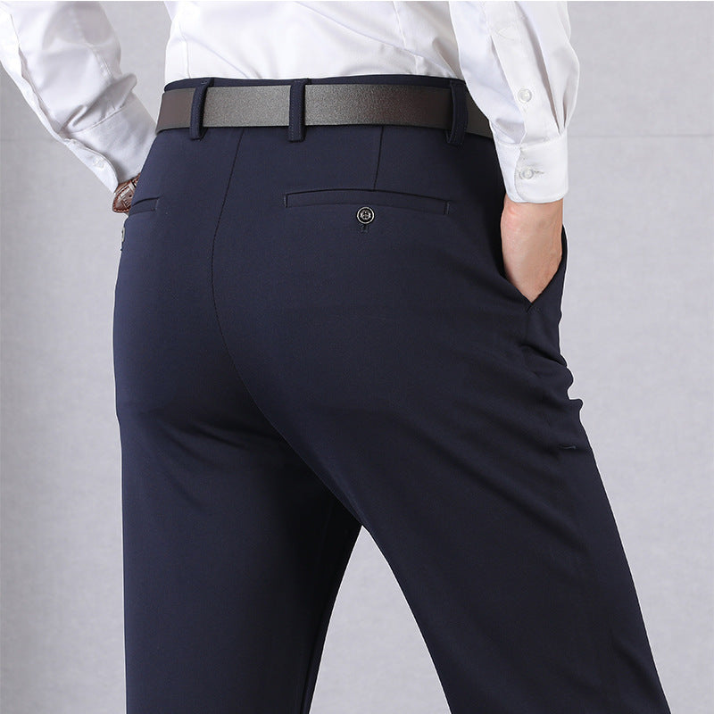 Casual Classic Pants Mens Stretch Trouser High Quality