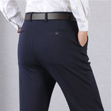 Casual Classic Pants Mens Stretch Trouser High Quality