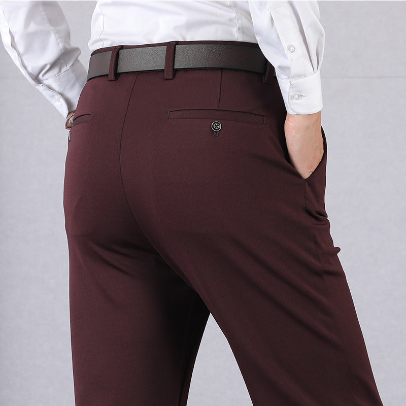 Casual Classic Pants Mens Stretch Trouser High Quality