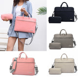 PU Leather Women Laptop Bag Notebook Carrying Case Briefcase For Macbook Air 13.3 14 15.6 Inch