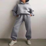 Women Two-piece Set Outfit Hoodie-Pant Large Tracksuit