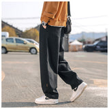 Mens Cotton Pants Men's Casual Straight-leg Pants