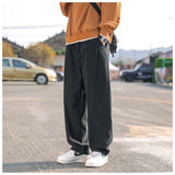 Mens Cotton Pants Men's Casual Straight-leg Pants
