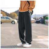 Mens Cotton Pants Men's Casual Straight-leg Pants